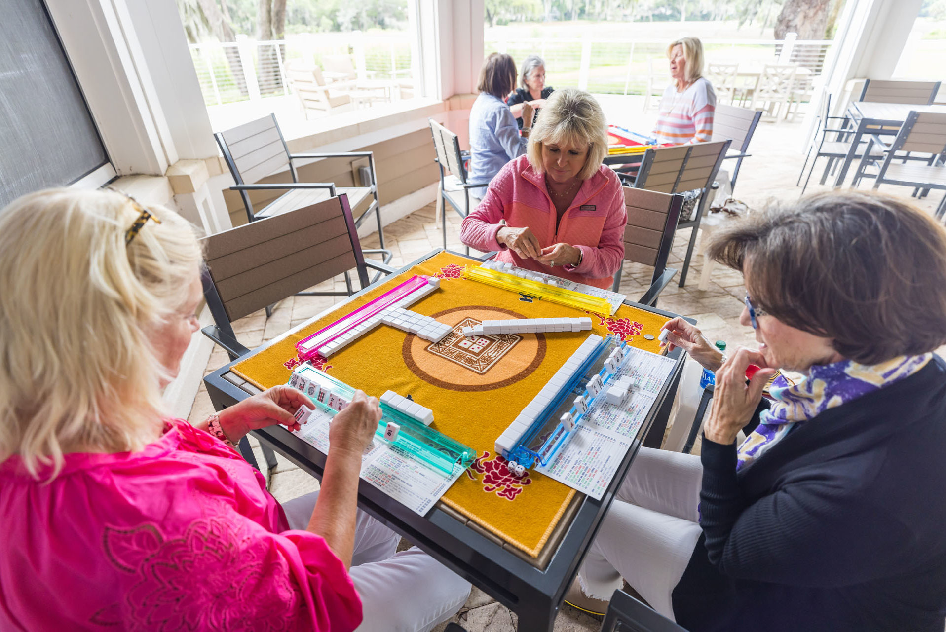 Women playing Mahjong at The Oaks